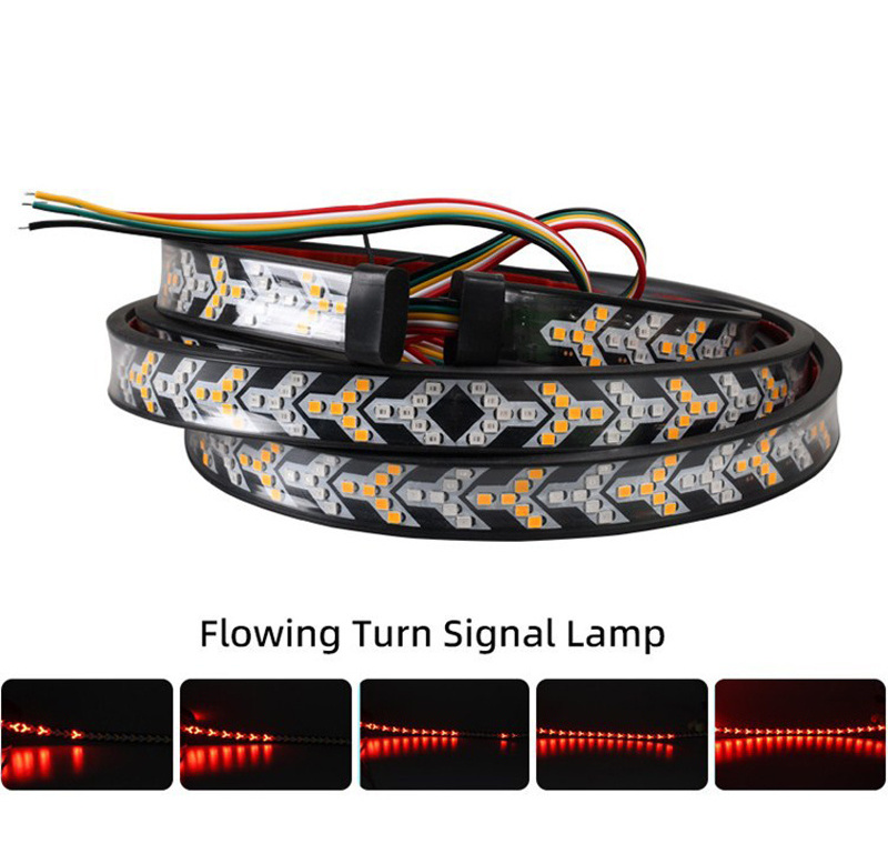 1/ 1.2/1.5/2/2.4M Light Bar Fishbone Car Tail Light Highlight Steering Brake Function Pickup Truck Signal Warning Running Lamp