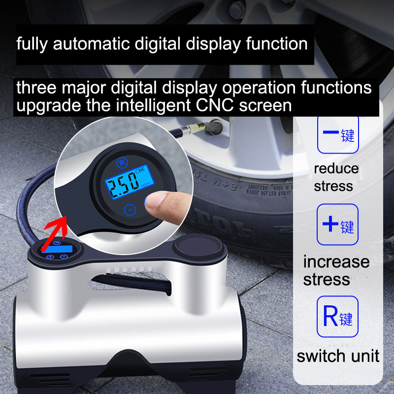 Mini wireless electric automatic handheld rechargeable car tire air pump compressor inflator