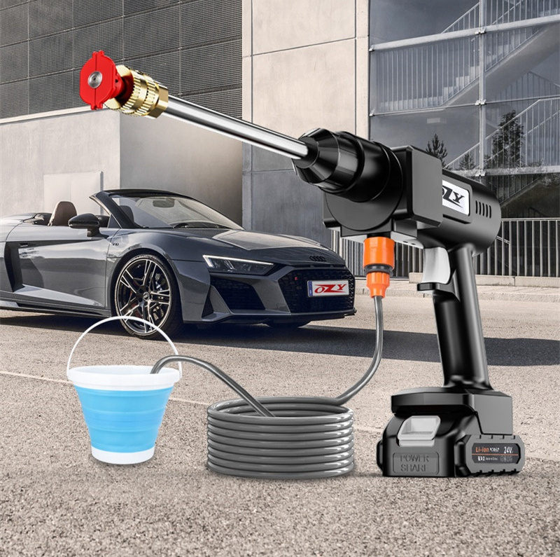 Wireless Spray Portable Water Gun Cleaning Machine for Gardening with Lithium Battery 24V 48VF High Pressure Cordless Car Washer