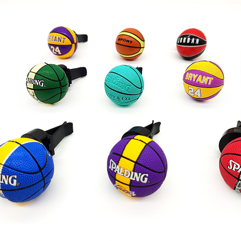 Car Interior Air Freshener 3D Basketball Shape Car Vent Decoration Ornament Creative Perfume Clip