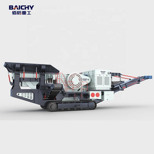 Mining Machinery Track Rock Stone Crushing Equipment, Quarry Aggregate Hard Gravel Crawler Portable Jaw & Cone & Screen Crusher