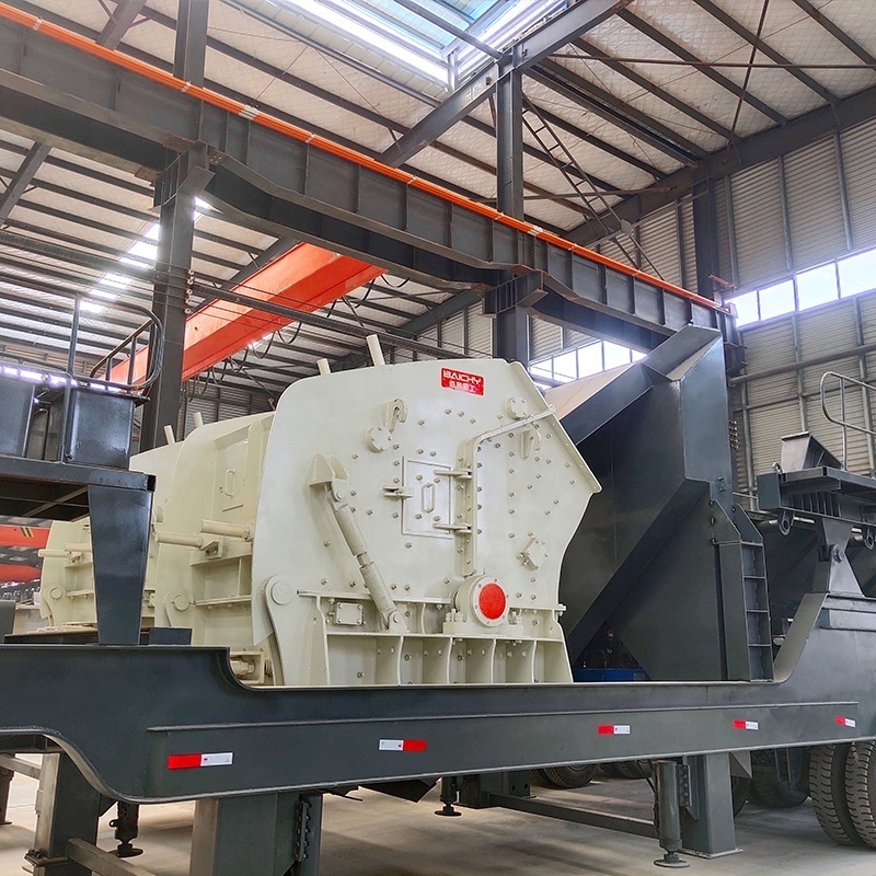 Large Scale Mobile Concrete Stone Crusher Station, Primary Hard Granite Gravel Impact Crusher, Aggregate Rock Stone Crusher