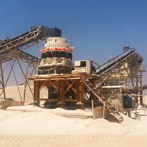 Complete Aggregate Stationary Rock Crusher Plant, Ballast Breaking Machine Price, Quartz Stone Hydraulic Cone Crushing Plant