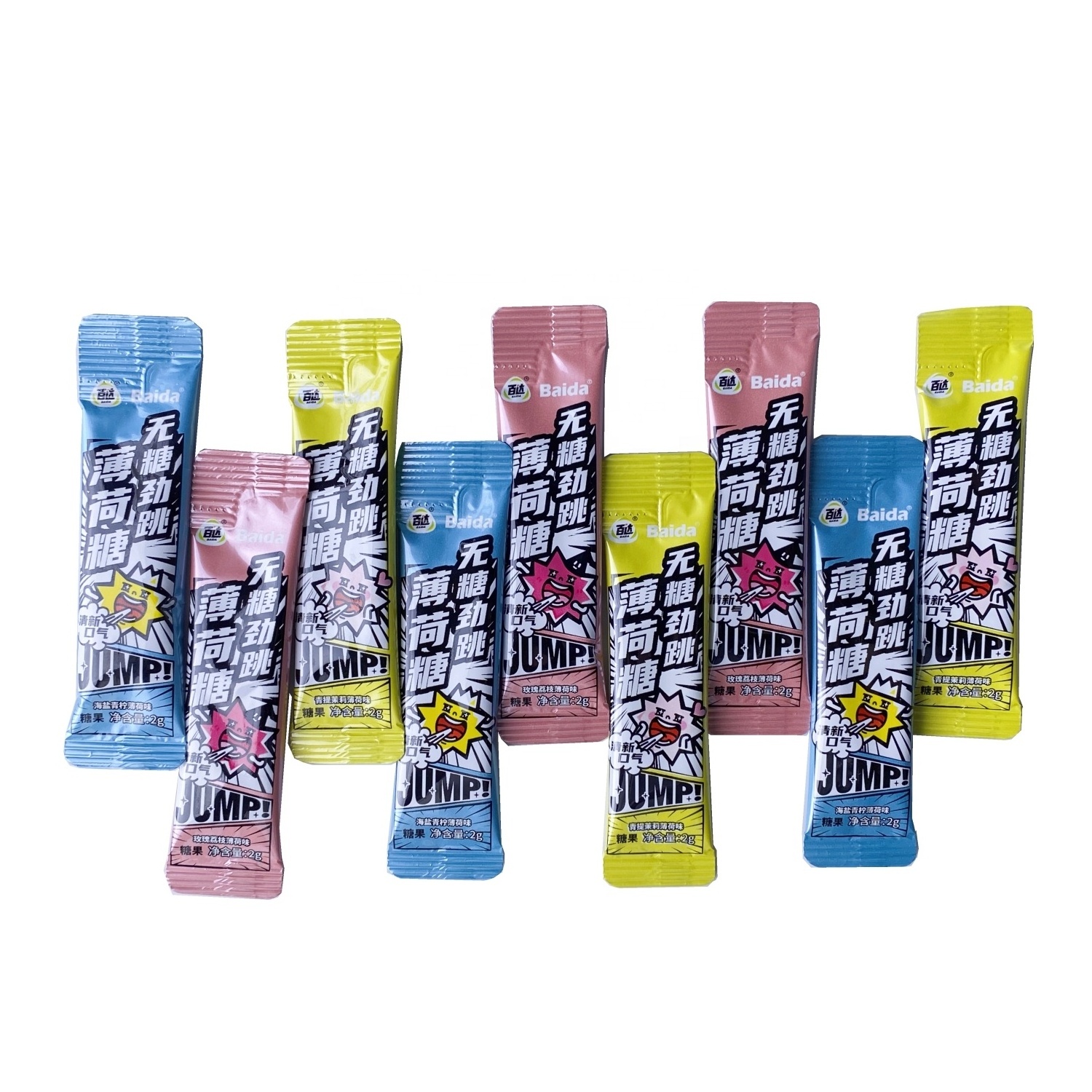 Wholesale Japanese style 20g free sugar foods popping candy with mint Tablet for Guest