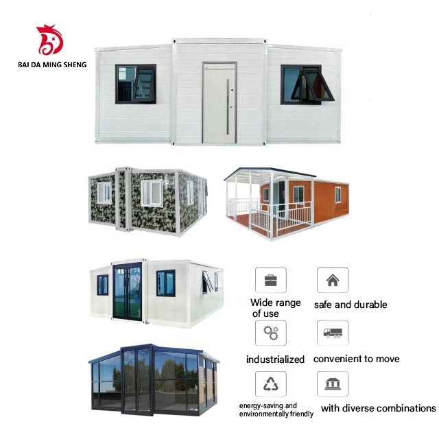 Best Steel Structure Expandable Containers House 20 ft 40 ft 3 bedrooms Luxury  Expanding Container Home