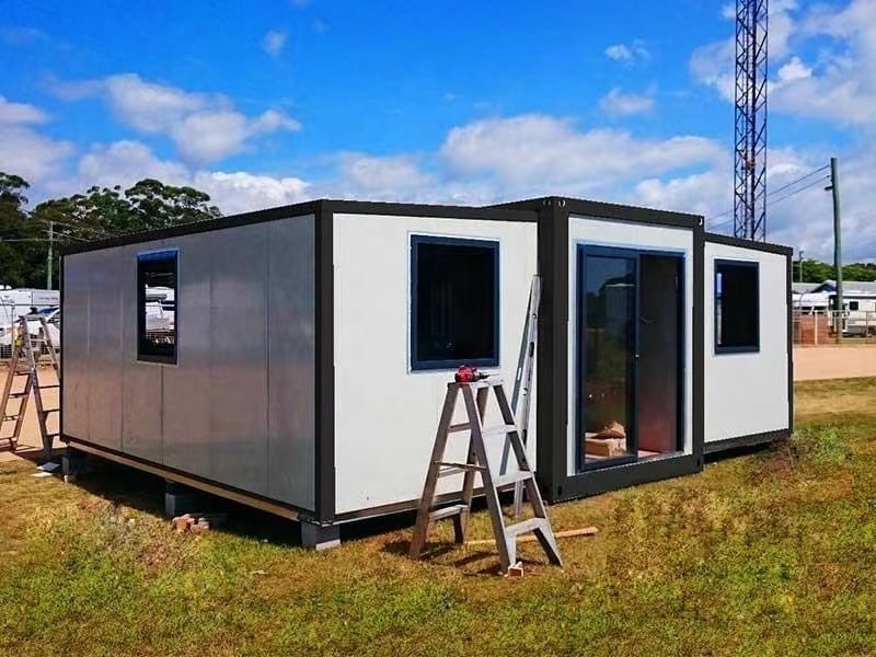 BAIDA Flat pack luxury modular glass wooden tiny house prefabricated living container house prefab container home