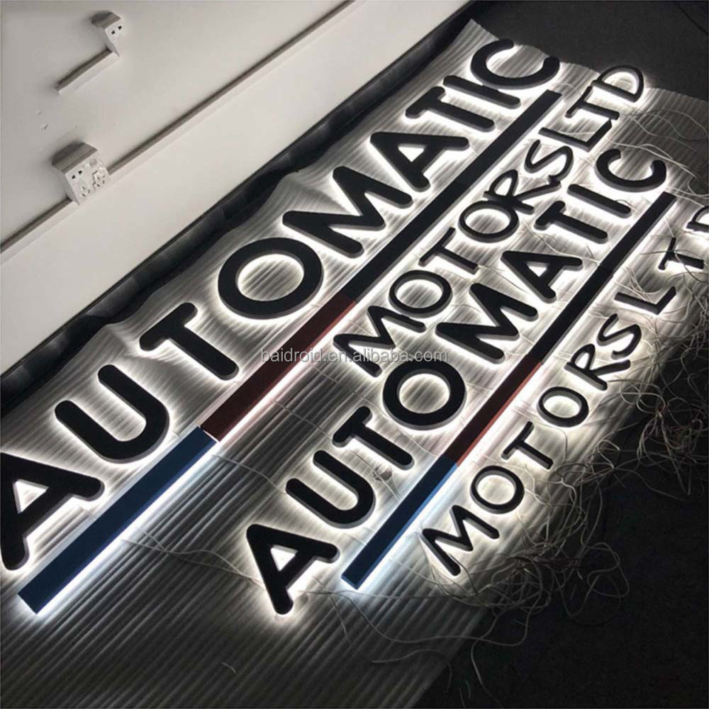 Advertising Illuminated Outdoor Light Led Letter Business Store Front Sign 3D Acrylic Light Up Custom Logo Electronic Sign