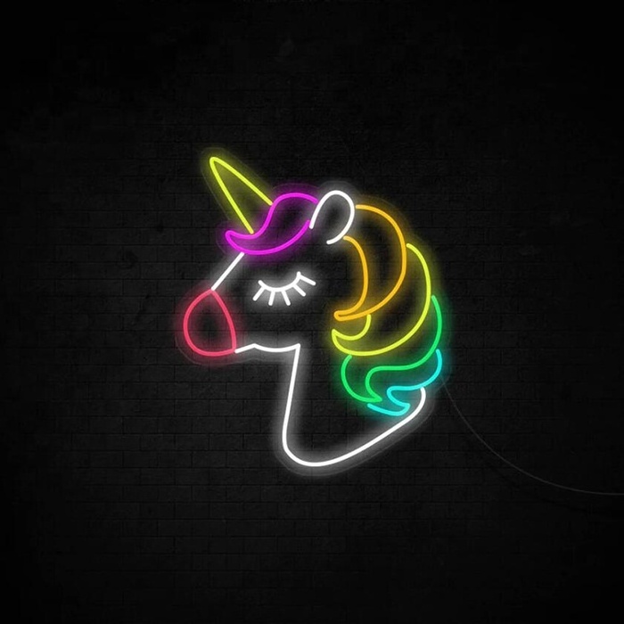 Unicorn Neon Light Lamp Custom Animal Rainbow Horse Neon Signs for Bedroom Wall Decor Wedding Custom neon light