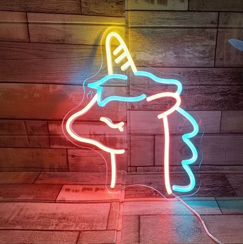 Unicorn Neon Light Lamp Custom Animal Rainbow Horse Neon Signs for Bedroom Wall Decor Wedding Custom neon light