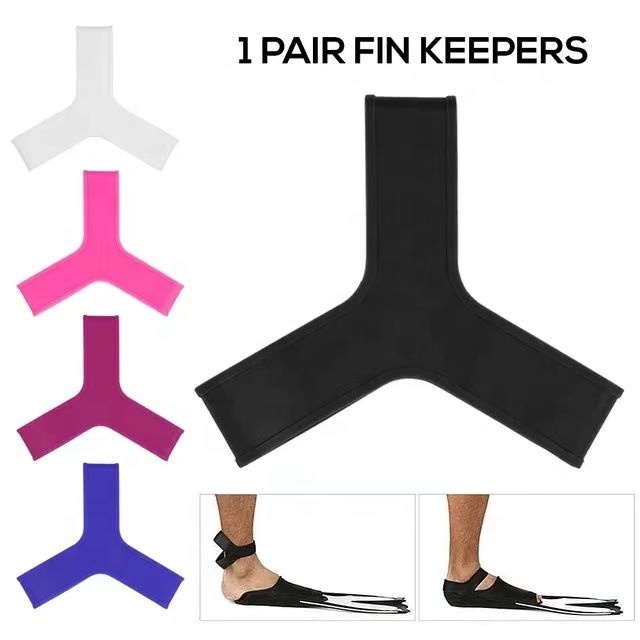 High quality snorkel swimming diving silicone strap swim flipper diving fins keepers fins accessories