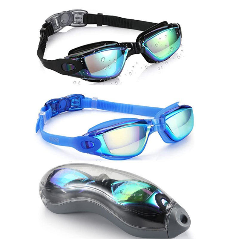 Amz Hot Sale Swim Glasses Low Price Swimming Goggles with Nose Cover No Leaking Anti Fog UV Protection Swim Glasses