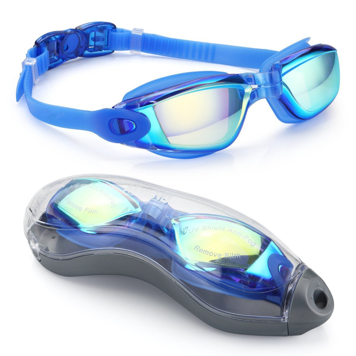 Amz Hot Sale Swim Glasses Low Price Swimming Goggles with Nose Cover No Leaking Anti Fog UV Protection Swim Glasses