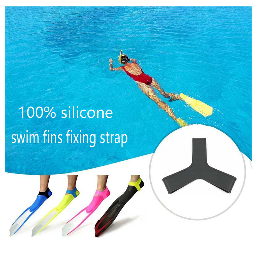 High quality snorkel swimming diving silicone strap swim flipper diving fins keepers fins accessories