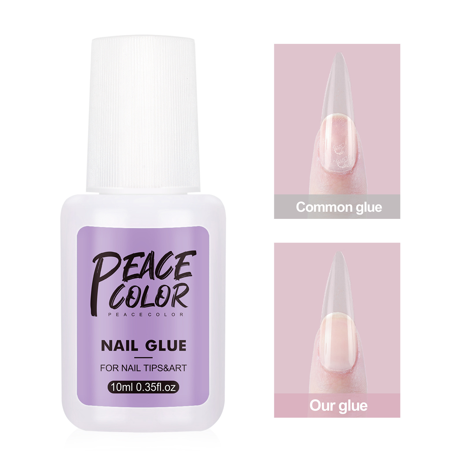 Nail Glue For Press on 10g Brush On Nail Bond Wholesale Durable & Long Lasting Nail Tip Glue Brush On Private Label OEM