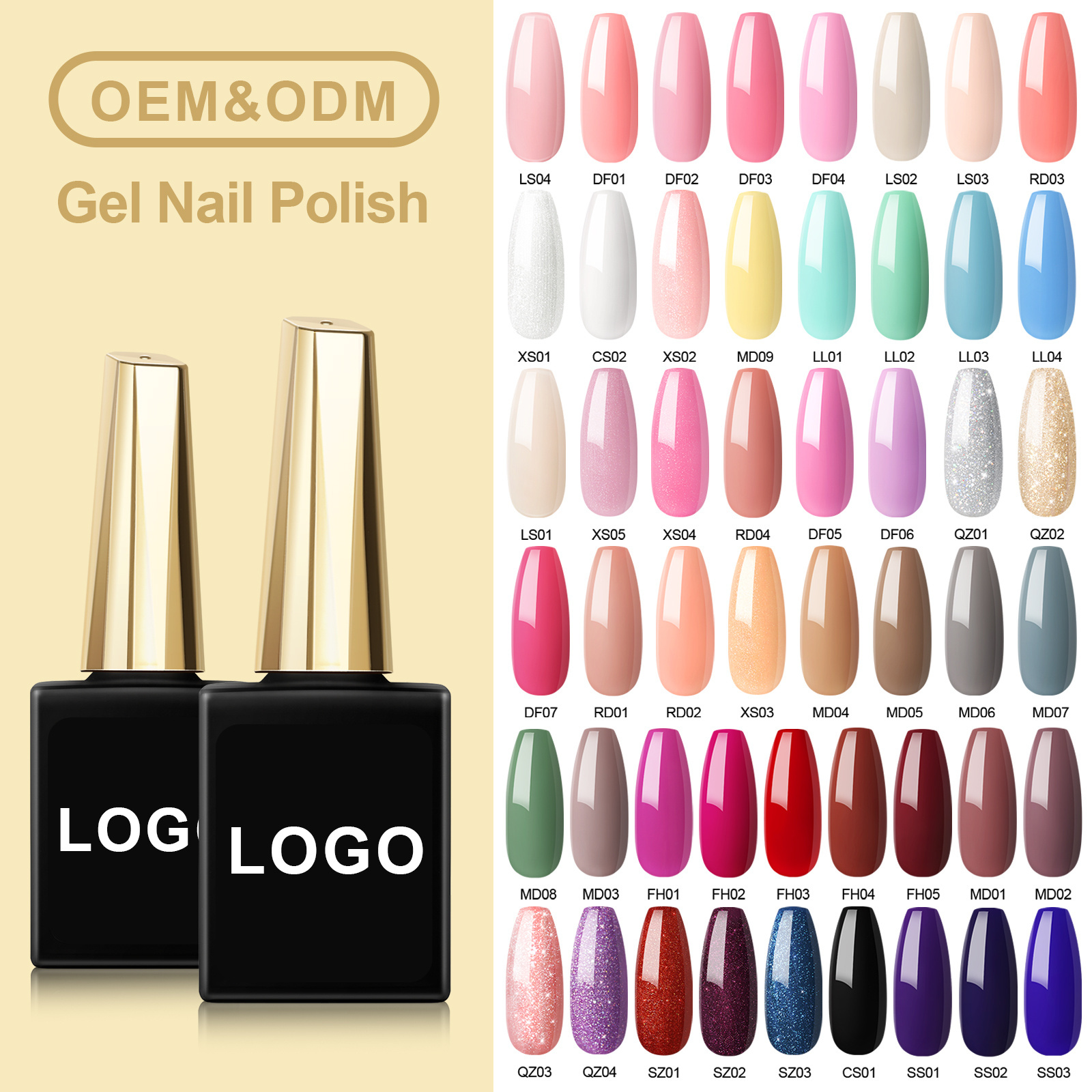 UV Gel Nail Polish Customized Logo 2880 Colors Hot Sale Gel Polish OEM/ODM Gel Polish Custom Logo Private Label Make Your Brand