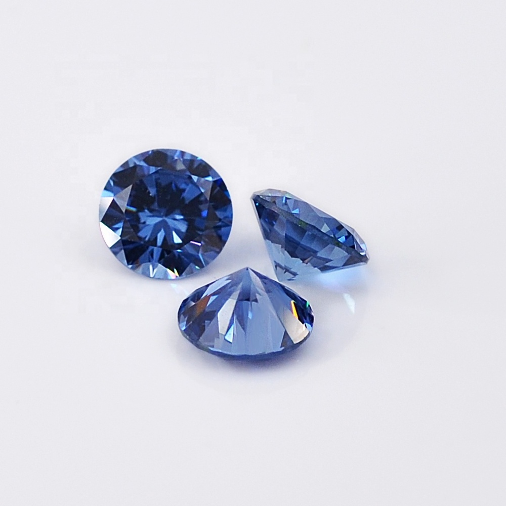 Synthetic high heat treated all shape and colors CZ stones middle sapphire blue cubic zirconia stones