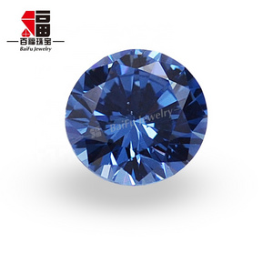 Synthetic high heat treated all shape and colors CZ stones middle sapphire blue cubic zirconia stones