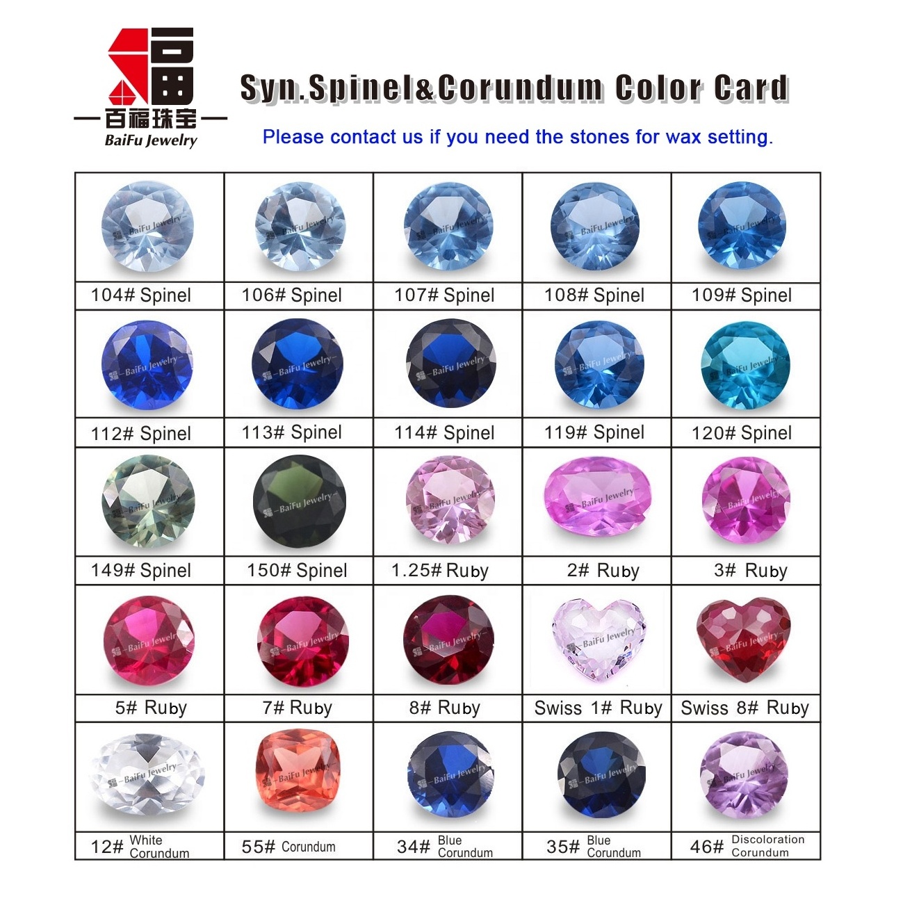 Wholesale Price mass stock loose sapphire blue 113# Synthetic Spinel