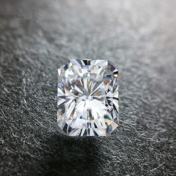 Factory Price white clear DEF color VVS  radiant cut lab created moissanite diamond for jewelry ring making