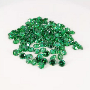 BaiFu Jewelry hot sale round emerald green synthetic cubic zirconia stone