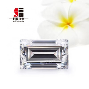 Baifu Jewelry wholesale price DEF VVS white step cut rectangle moissanite