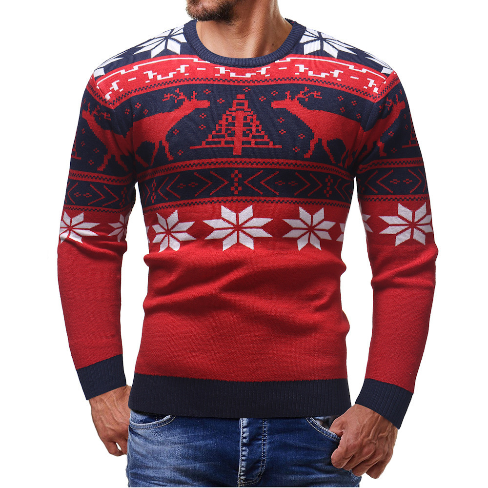 custom long sleeve knit jumper cotton pullover family unisex ugly christmas sweater for adults