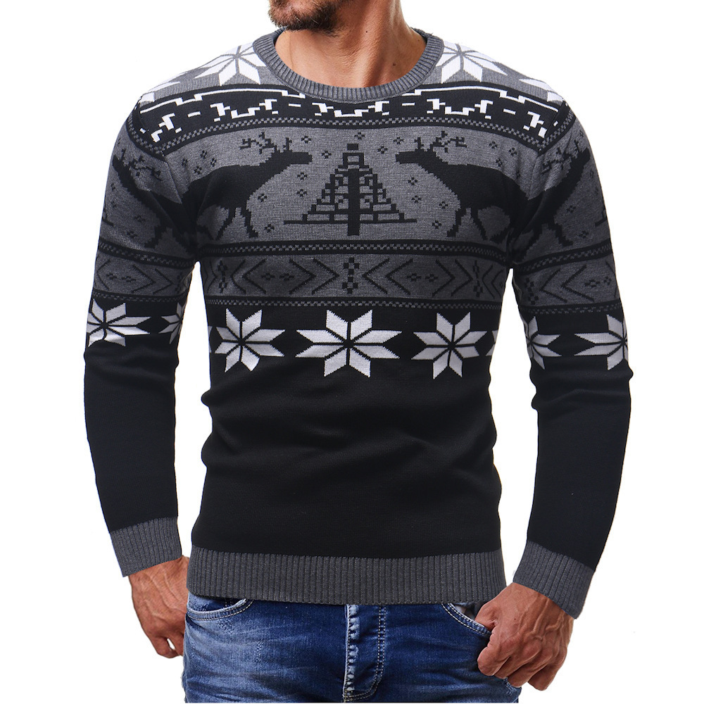 custom long sleeve knit jumper cotton pullover family unisex ugly christmas sweater for adults