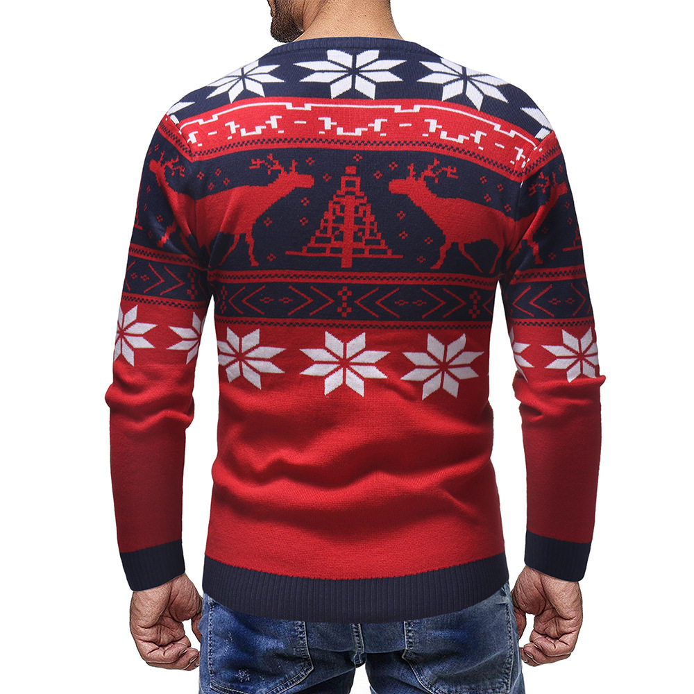 custom long sleeve knit jumper cotton pullover family unisex ugly christmas sweater for adults