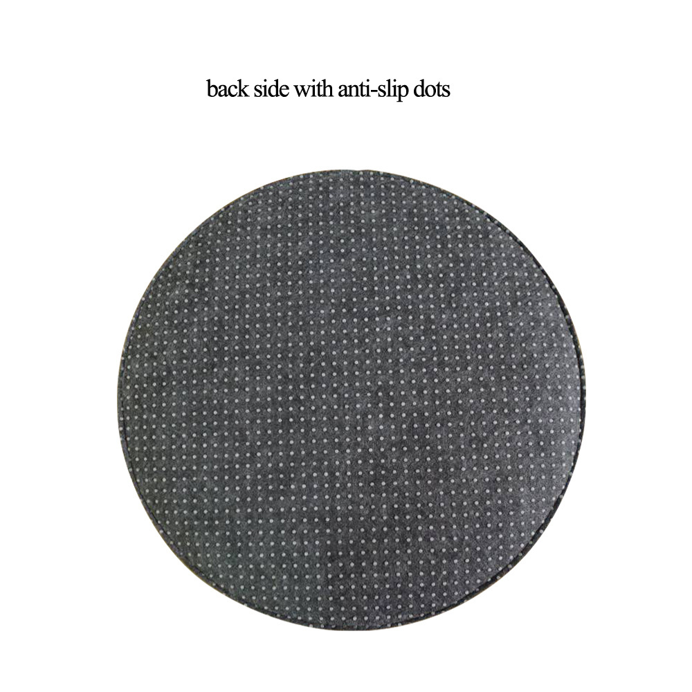 Custom 36CM Round Foam Sponge Filling Felt Chair Seat Cushion With Anti-Slip Dots