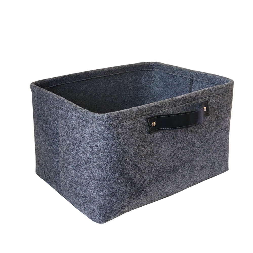 Customized Woven Felt Stackable Under Shelf Bins Storage Basket For Shelf