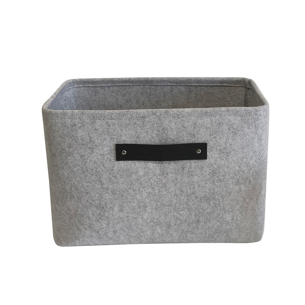 Customized Woven Felt Stackable Under Shelf Bins Storage Basket For Shelf