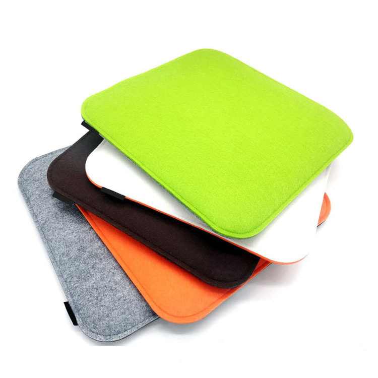 Custom 36CM Round Foam Sponge Filling Felt Chair Seat Cushion With Anti-Slip Dots