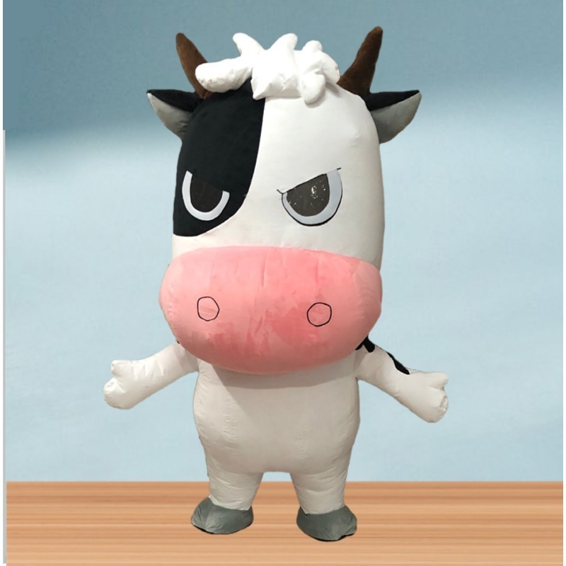 2024 High Quality Funny Farm Cow Mascot Performance Wear Adult Halloween Carnival Animals Cosplay Inflatable Costume