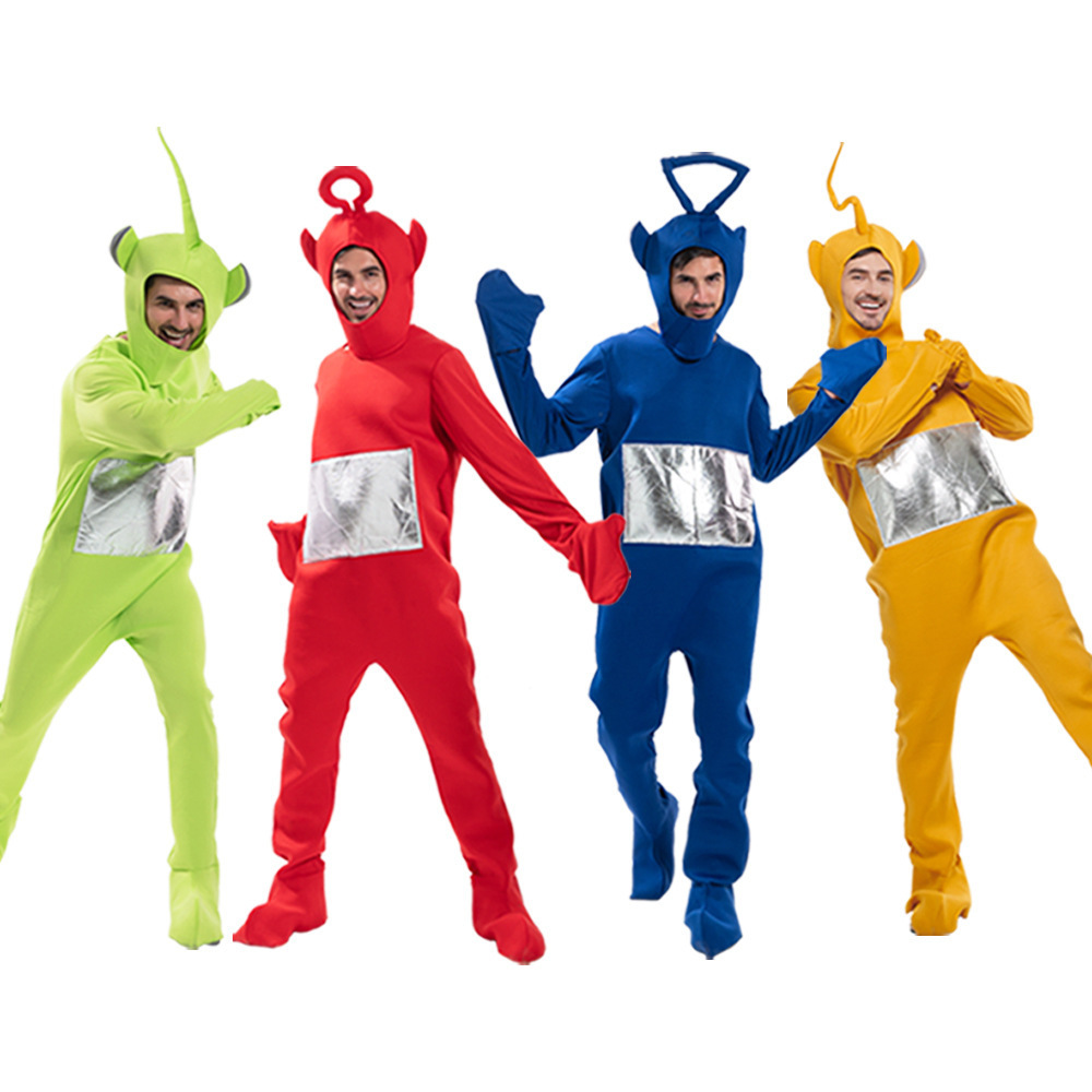 Adults Cosplay Bodysuit Teletubbies Jumpsuit Costume Halloween Carnival Parent-child Party Outfits