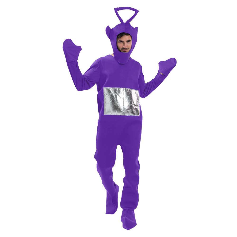 Adults Cosplay Bodysuit Teletubbies Jumpsuit Costume Halloween Carnival Parent-child Party Outfits