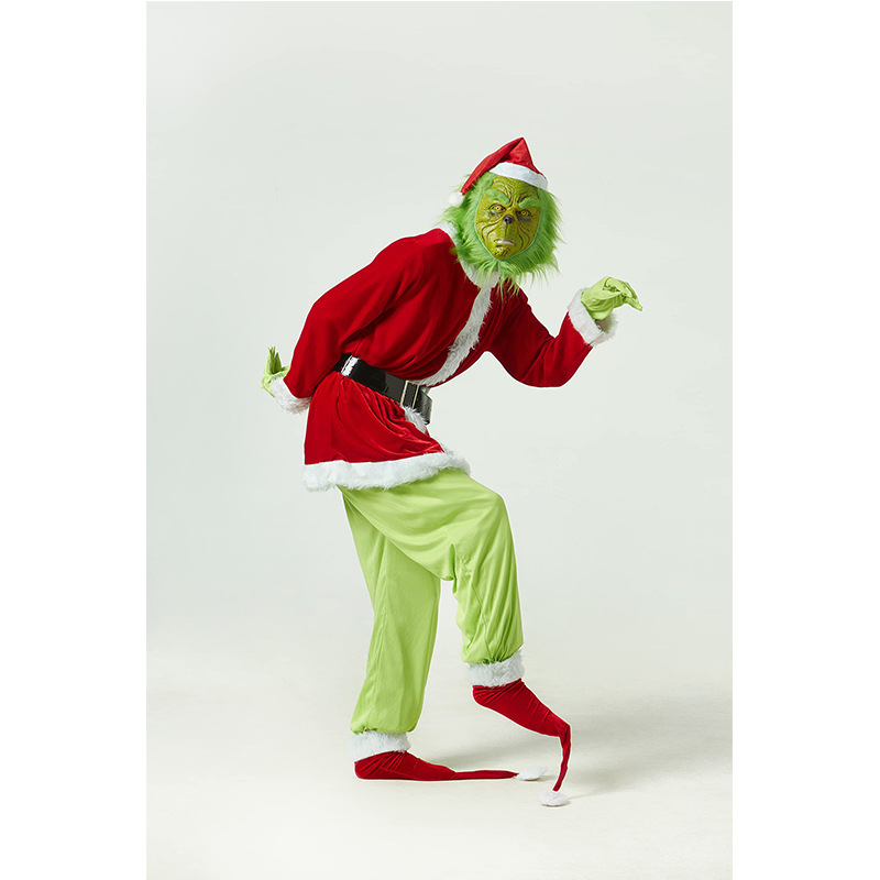 Baige Wholesale Fancy Santa Claus Sets Adult Party Performance Outfits Green Elf Christmas Cosplay Costumes