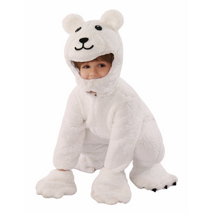 BAIGE 2024 New Arrival Halloween Cosplay Costume Unisex White Bear Role-playing Stage Performance Costumes for Kids