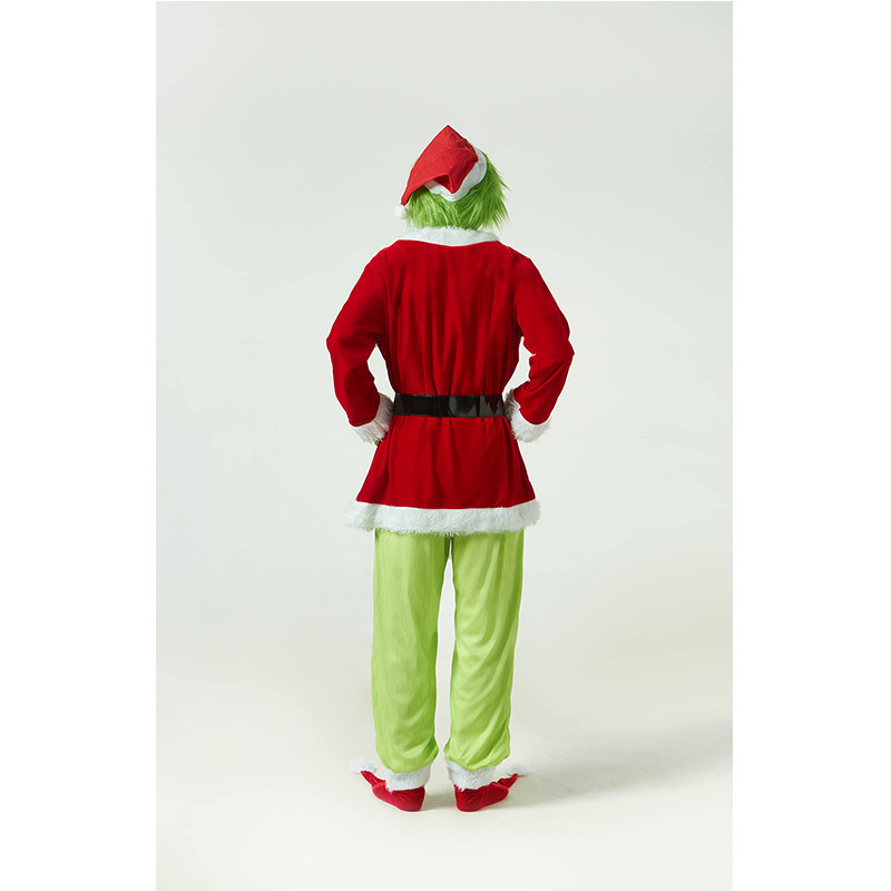 Baige Wholesale Fancy Santa Claus Sets Adult Party Performance Outfits Green Elf Christmas Cosplay Costumes