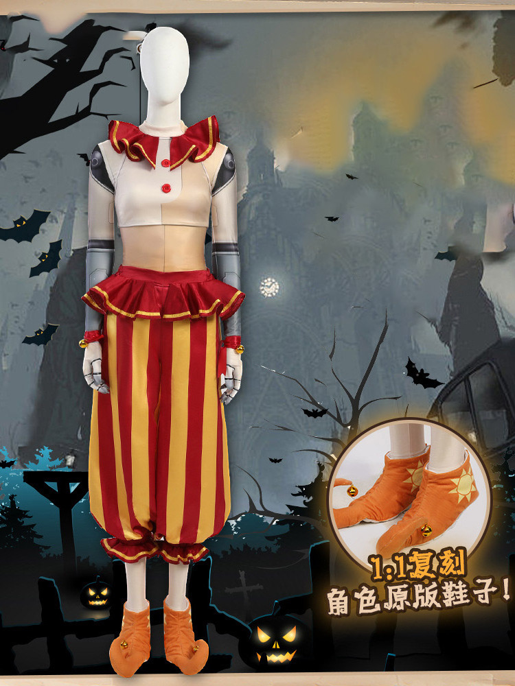 2024 High Quality Adult Performance Wear Deluxe Clothes Halloween Girl Top Pants Full Set Game Clown Cosplay Costume