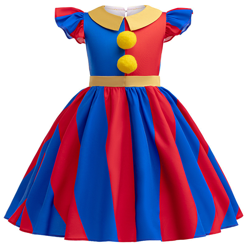 The Amazing Digital Circus TV Pomni Kids Children Dress Party Carnival Halloween Cosplay Costume