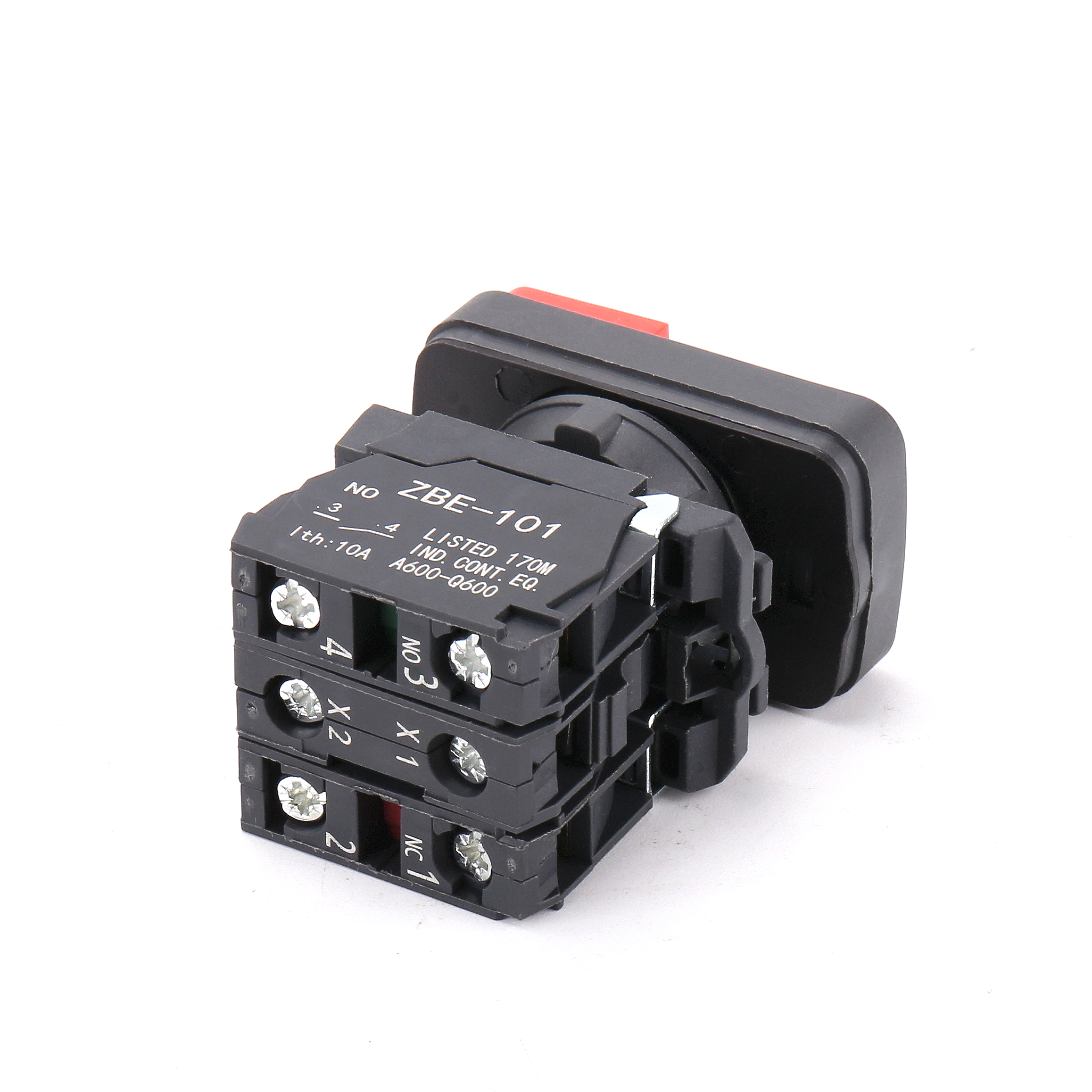 XB5-AW7425 illuminated start stop Double Head Push Button Switch 1NO 1NC on off position plastic push button switches with light