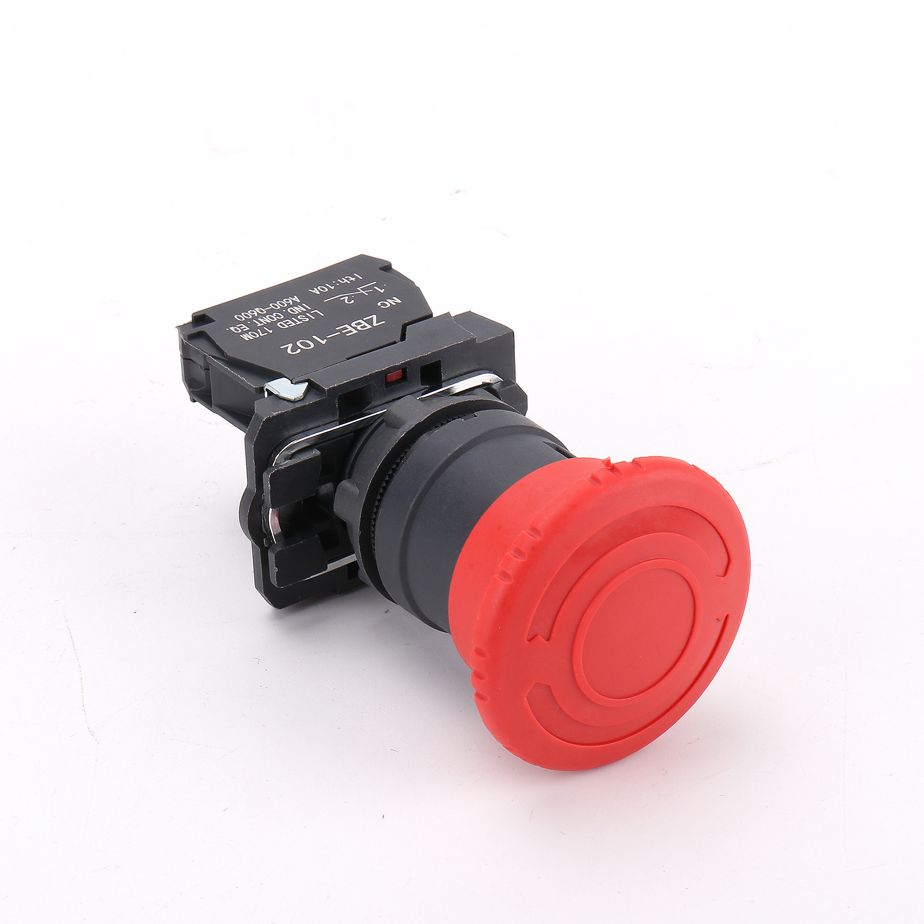 XB5-AS542 waterproof emergency button switch start stop 40mm NC plastic Mushroom head red self-locking push button switch