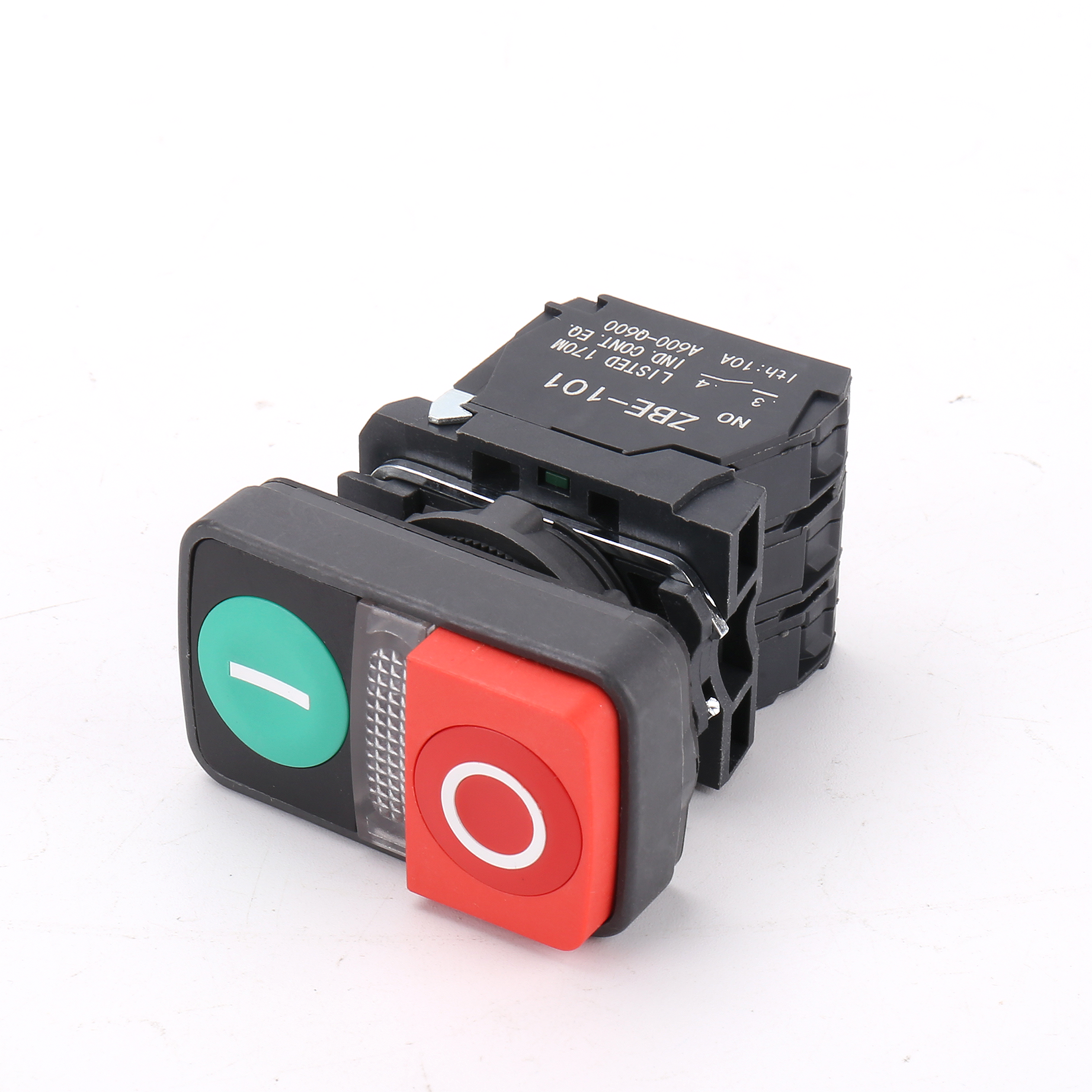 XB5-AW7425 illuminated start stop Double Head Push Button Switch 1NO 1NC on off position plastic push button switches with light