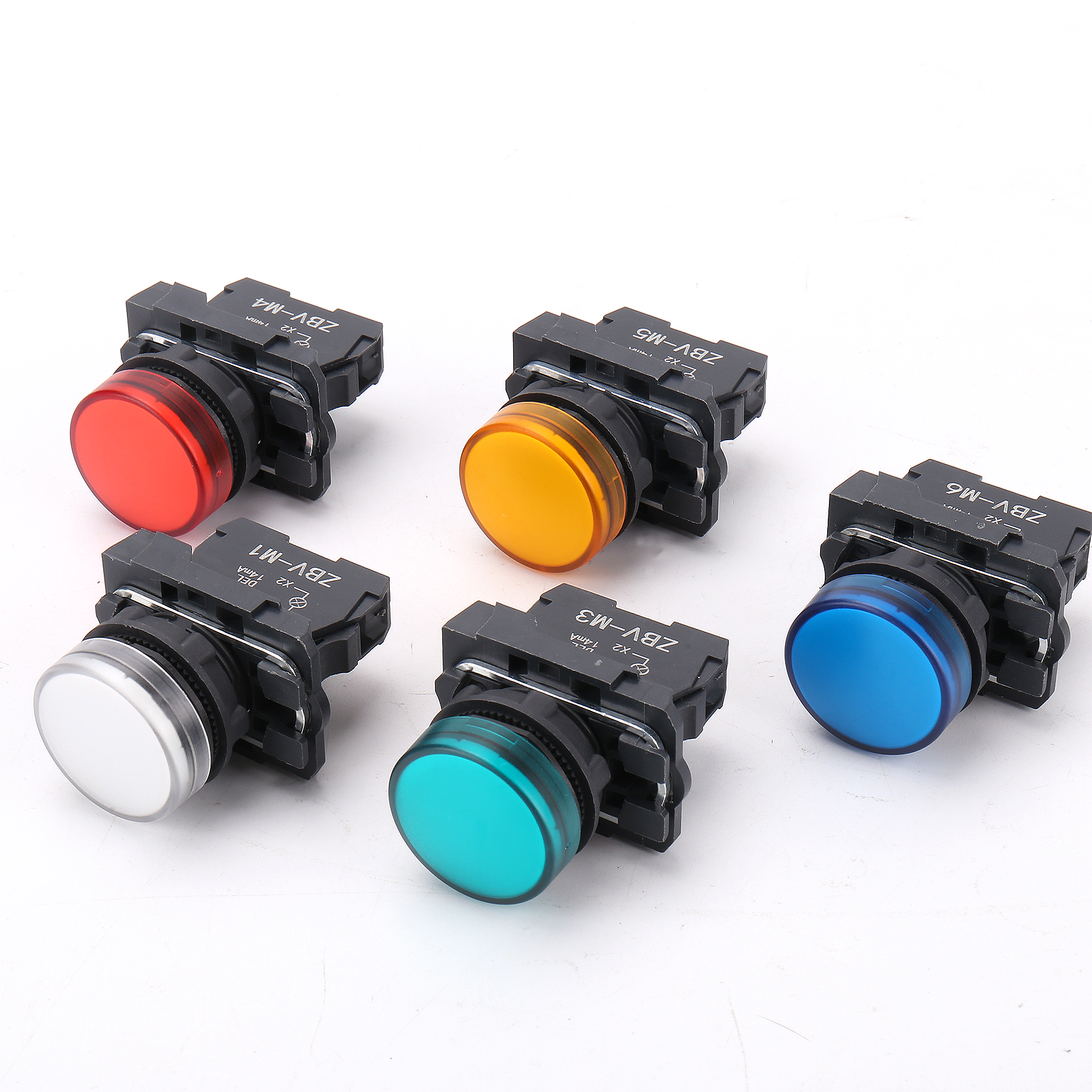 XB5 22mm Waterproof selector LED push button self-locking on off flat rotary momentary plastic push button switches with light