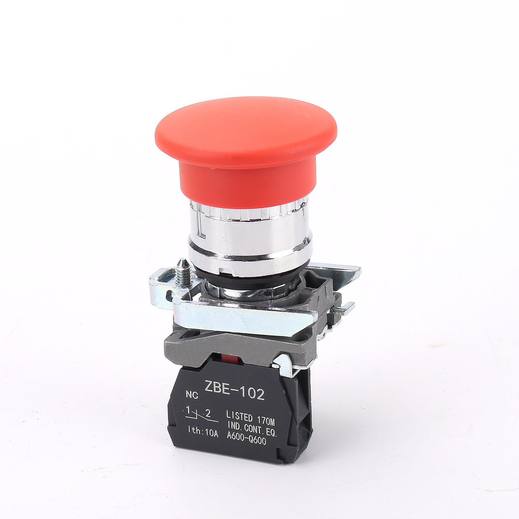 XB4-BC42 NC waterproof  Momentary Emergency Stop button switch XB4 40mm Mushroom head red push button switch