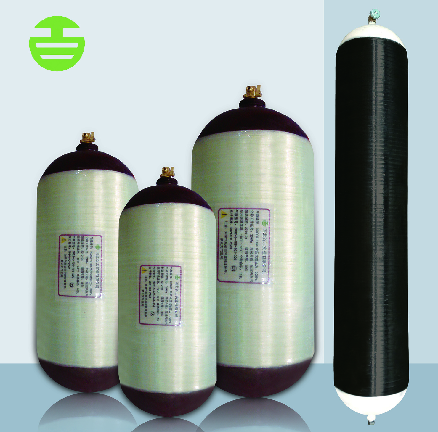 ISO11439 standard high pressure cng type 2 cylinder with different capacity