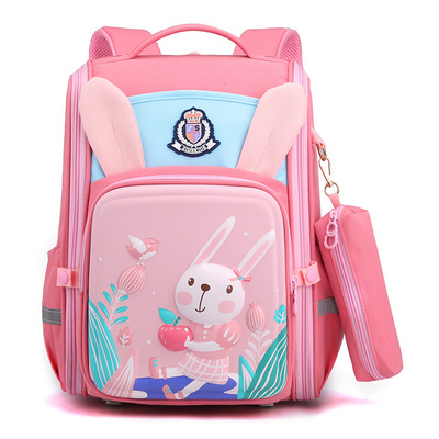 2024  rabbit cartoon printing bag odm 3d kids backpack school bags for girls