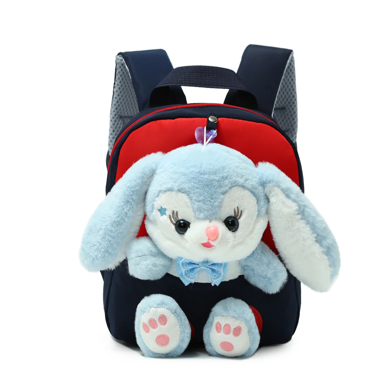 OEM Hot sale Plush Children Cute Bow Tie Rabbit Backpack Cartoon Kindergarten Preschool Baby kids backpack for Boys Girls