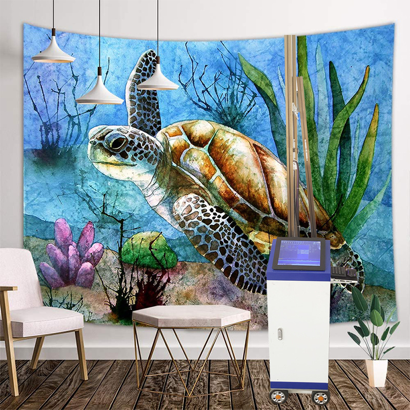 Digital Eco Friendly Inkjet Printer Wheeled Background Glass Advertising 3D Portable Vertical UV Ink Wall Art Printing Machine