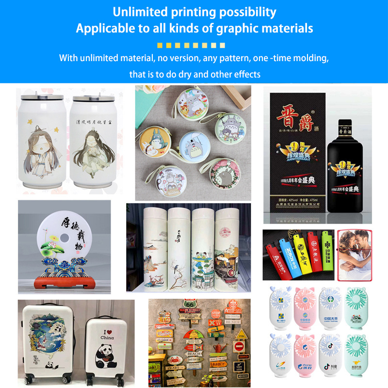 High Speed 4060 A2 Size UV Printer with Rotary Two Head for T shirt Acrylic Metal Phone Case Shoe Pen Printing Machine Prices